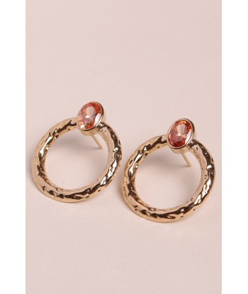 Boucles d'oreilles Alexis champagne brillant des détails fins