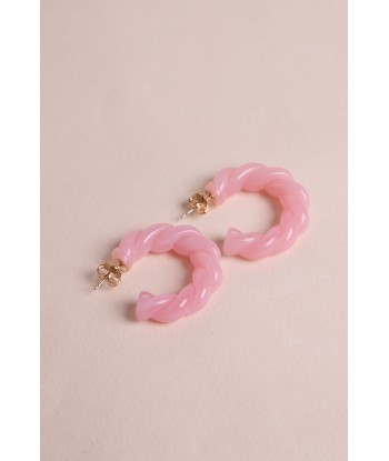 Boucles d'oreilles Roma - Baby pink de pas cher