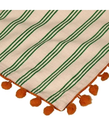 Nappe Stripes Vert Orange livraison gratuite