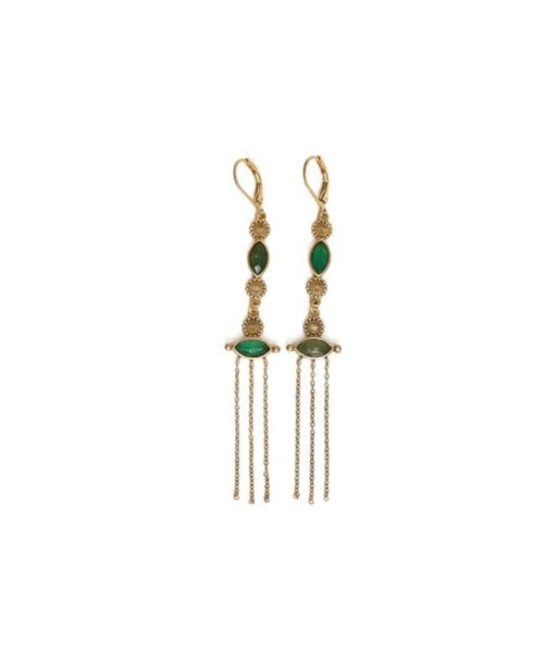 Boucles d'oreilles Lorette 2 pierres JUSQU'A -70%! 