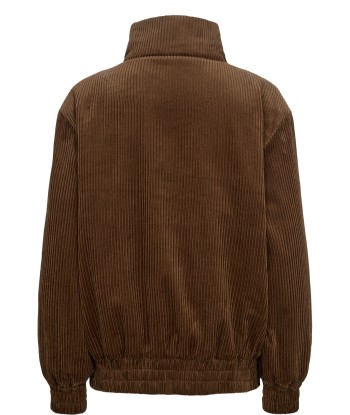 Blouson velours Marron glacé basket pas cher