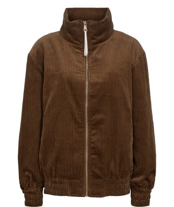 Blouson velours Marron glacé basket pas cher