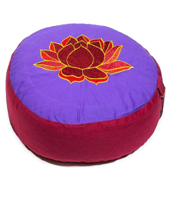 Coussin de Méditation Fleur de Lotus Violet et Rouge solde