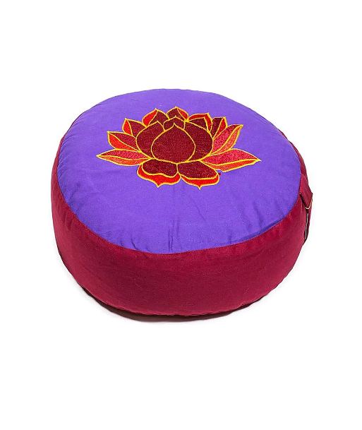 Coussin de Méditation Fleur de Lotus Violet et Rouge solde