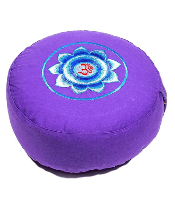 Coussin de Méditation Om Violet basket pas cher