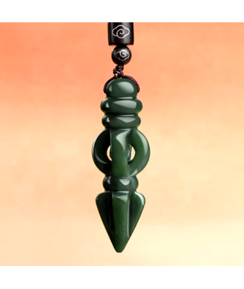 Pendentif bouddhiste Pilon Vajra Magique en jade d'Europe débarque