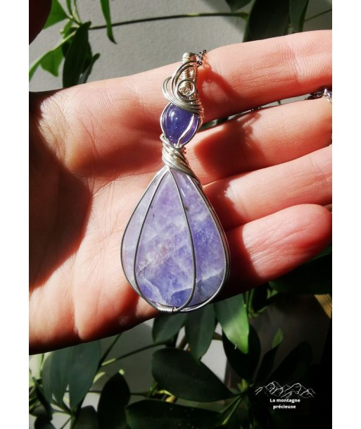 Pendentif en Hackmanite et Tanzanite une grave pollution 