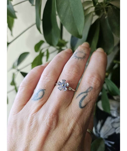 Bague fleur tournante en Tanzanite votre