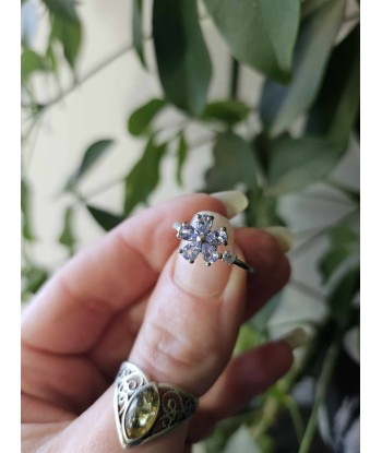 Bague fleur tournante en Tanzanite votre