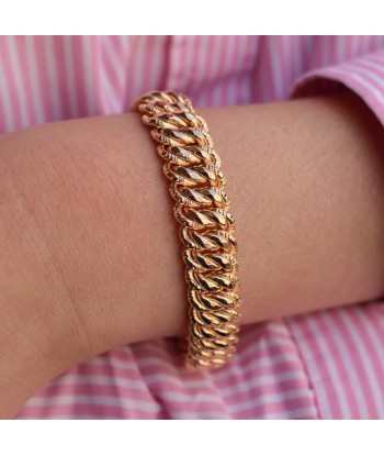 Bracelet Yara 19cm maille américaine plaqué or le des métaux précieux